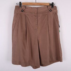 RW & CO 100% Lyocell Brown Long Bermuda Short